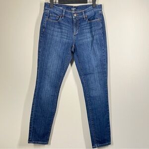 LOFT Womens Size 6P Modern Skinny Blue Denim Jeans. Zip Up.